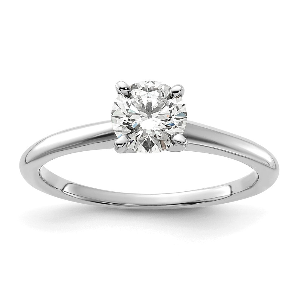 Verlobungsring aus 14K Weißgold mit 0,75 ct. im Labor gezüchtetem Diamant, Rundschliff, Solitär, VS+ F+