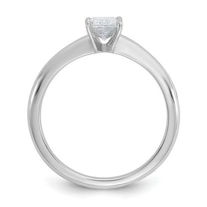 14K Weißgold Verlobungsring mit 0,75 ct. Labor-gezüchtetem Diamant VS/SI+ G+ im Radiant-Schliff, Solitär