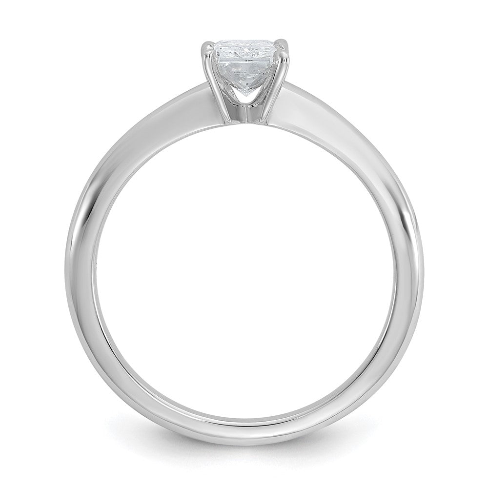 14K Weißgold 0,75 ct. zertifizierter im Labor gezüchteter Diamant VS/SI+ G+ Radiant-Solitär-Verlobungsring