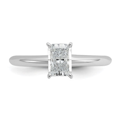 14K Weißgold 0,75 ct. zertifizierter im Labor gezüchteter Diamant VS/SI+ G+ Radiant-Solitär-Verlobungsring