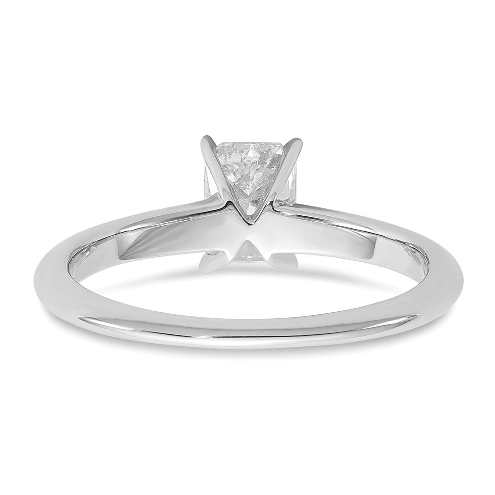 14K Weißgold Verlobungsring mit 0,75 ct. Labor-gezüchtetem Diamant VS/SI+ G+ im Radiant-Schliff, Solitär
