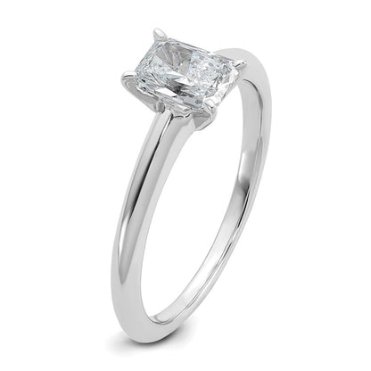 14K Weißgold 0,75 ct. zertifizierter im Labor gezüchteter Diamant VS/SI+ G+ Radiant-Solitär-Verlobungsring