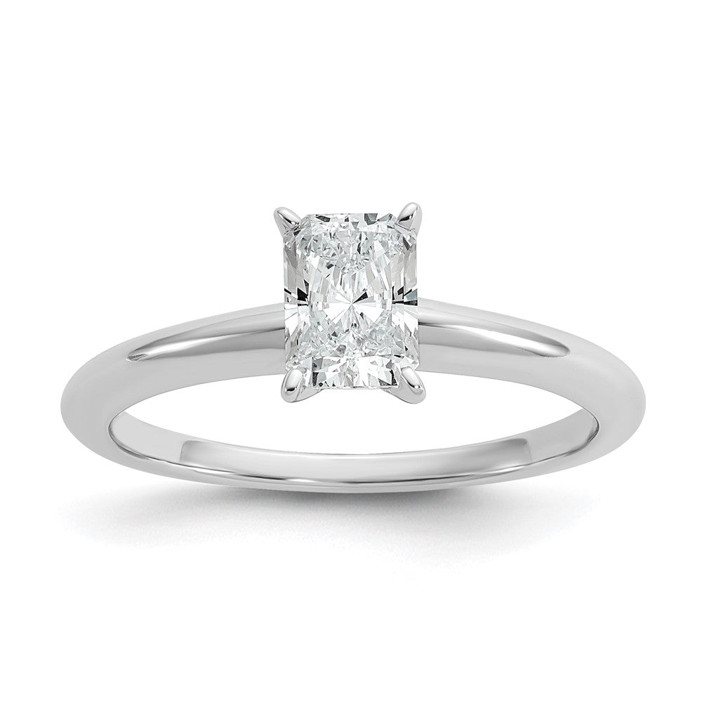14K Weißgold Verlobungsring mit 0,75 ct. Labor-gezüchtetem Diamant VS/SI+ G+ im Radiant-Schliff, Solitär