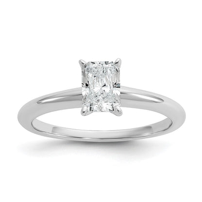 14K Weißgold 0,75 ct. zertifizierter im Labor gezüchteter Diamant VS/SI+ G+ Radiant-Solitär-Verlobungsring