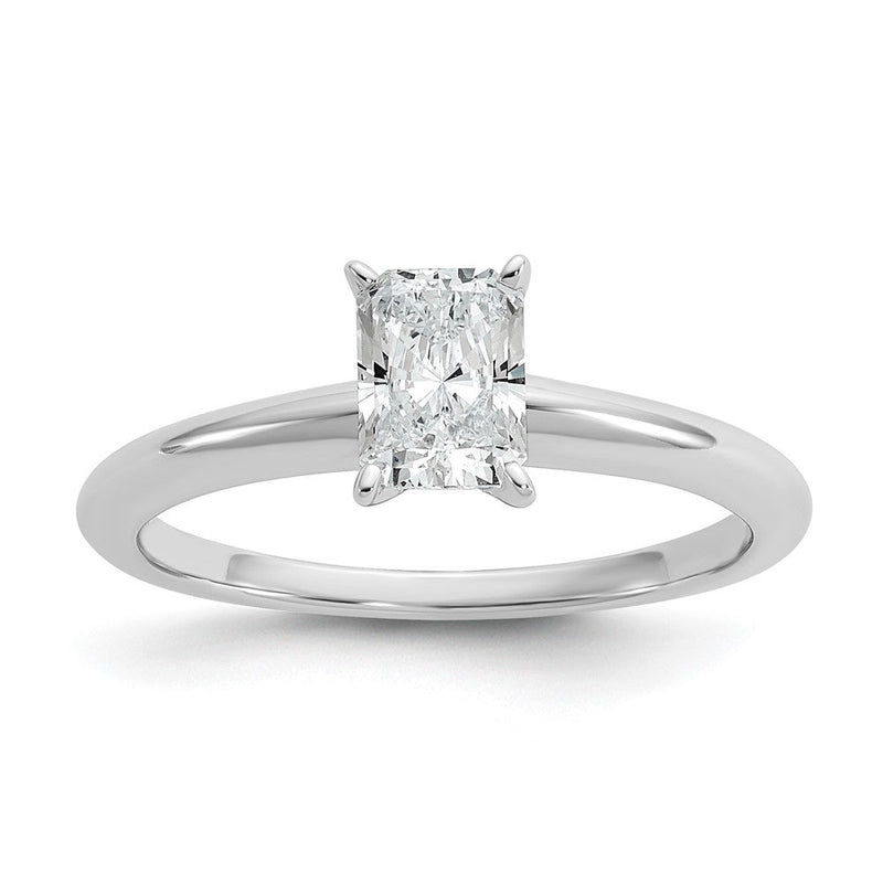 14K Weißgold 0,75 ct. zertifizierter im Labor gezüchteter Diamant VS/SI+ G+ Radiant-Solitär-Verlobungsring