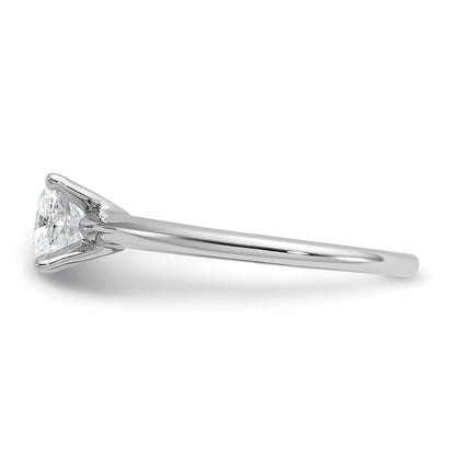 14K Weißgold Verlobungsring mit 1 ct. zertifiziertem, im Labor gezüchtetem Diamant VS/SI+ G+, Cushion-Schliff, Solitär