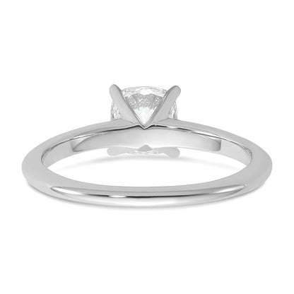 14K Weißgold Verlobungsring mit 1 ct. im Kissenschliff, Labor-gezüchteter Diamant Solitär, VS/SI+ G+
