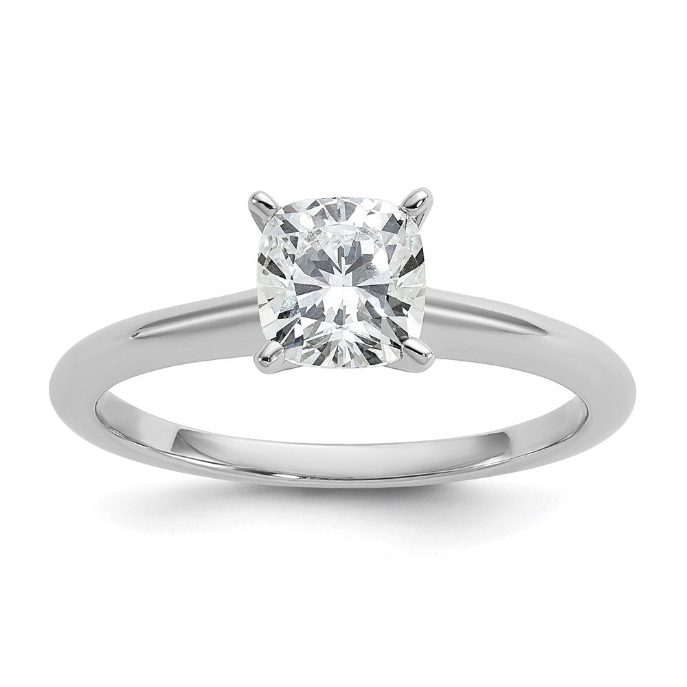 14K Weißgold Verlobungsring mit 1 ct. im Kissenschliff, Labor-gezüchteter Diamant Solitär, VS/SI+ G+