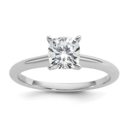 14K Weißgold Verlobungsring mit 1 ct. im Kissenschliff, Labor-gezüchteter Diamant Solitär, VS/SI+ G+