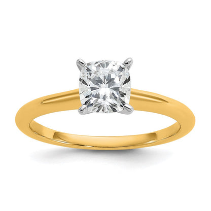 14K Bicolor Solitär-Verlobungsring mit 1 ct. zertifiziertem, im Labor gezüchtetem Diamant im Kissenschliff, VS/SI+ G+