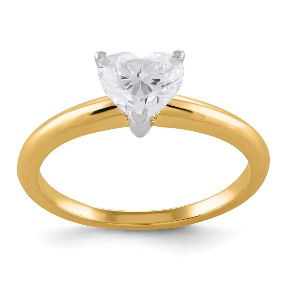 14K Bicolor Solitär-Ring mit 1 ct. herzförmigem, im Labor gezüchtetem Diamant, VS/SI+ G+