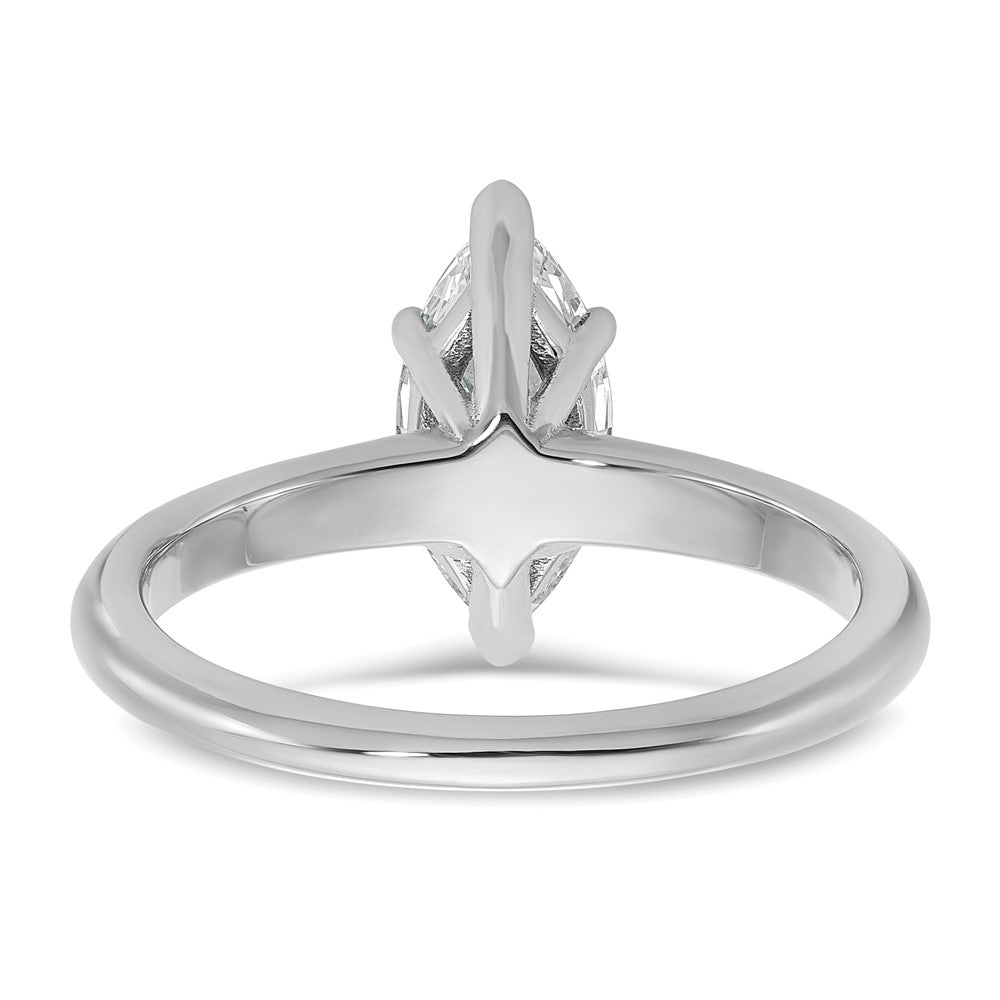 14K Weißgold Verlobungsring mit 1 ct. zertifiziertem, im Labor gezüchtetem Diamant VS/SI+ G+ Marquise-Solitär