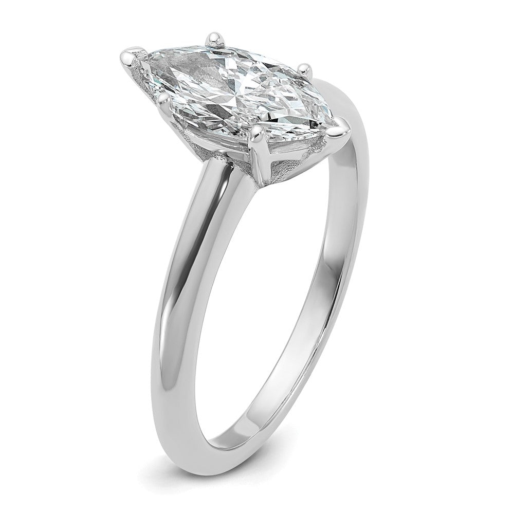 14K Weißgold 1 ct. Labor gezüchteter Diamant VS/SI+ G+ Marquise-Solitär-Verlobungsring