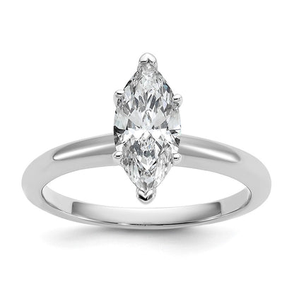 14K Weißgold Verlobungsring mit 1 ct. zertifiziertem, im Labor gezüchtetem Diamant VS/SI+ G+ Marquise-Solitär