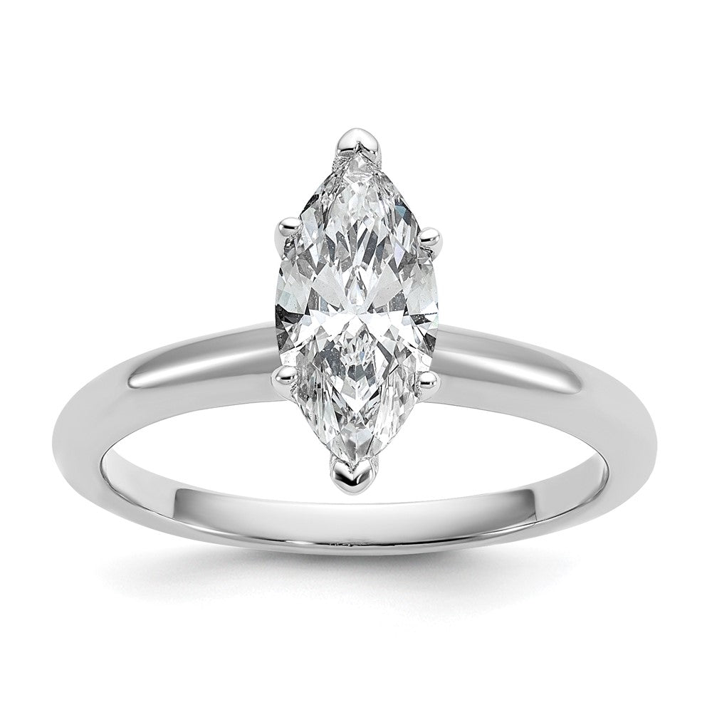 14K Weißgold 1 ct. Labor gezüchteter Diamant VS/SI+ G+ Marquise-Solitär-Verlobungsring