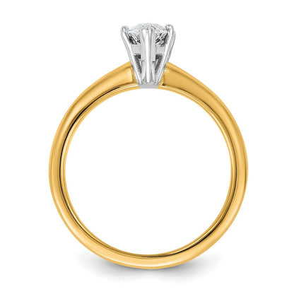 14K Bicolor 1 ct. Labor gezüchteter Diamant VS/SI+ G+ Marquise-Solitär-Verlobungsring