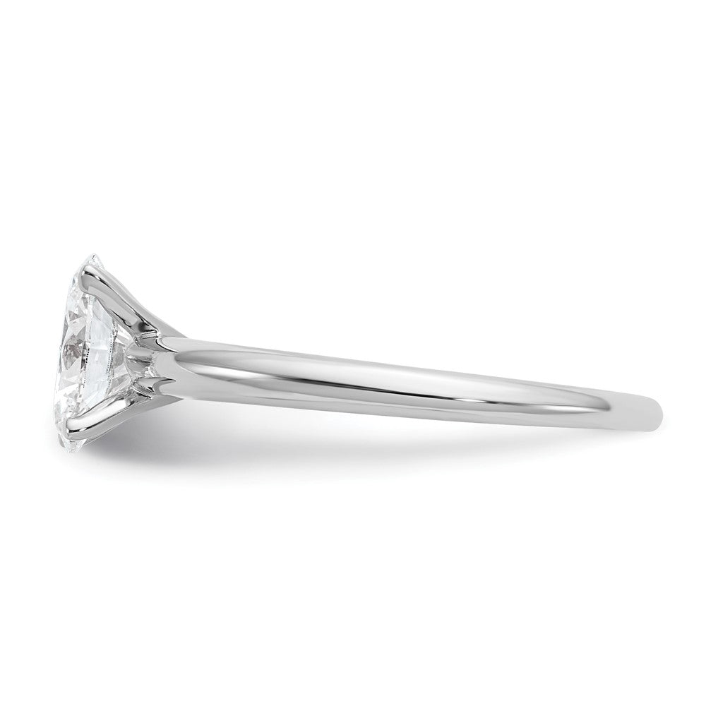 14K Weißgold Verlobungsring mit 1 ct. Labor-Diamant im Ovalschliff VS/SI+ G+, Solitär