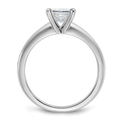 14K Weißgold 1 ct. zertifizierter im Labor gezüchteter Diamant VS/SI+ G+ Princess-Solitär-Verlobungsring