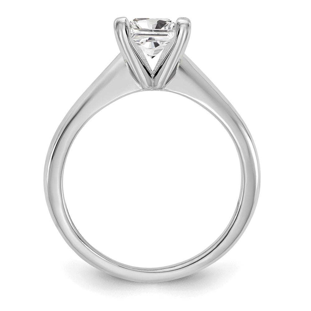 14K Weißgold Verlobungsring mit 1 ct. Diamant im Princess-Schliff aus dem Labor, VS/SI+ G+, Solitär