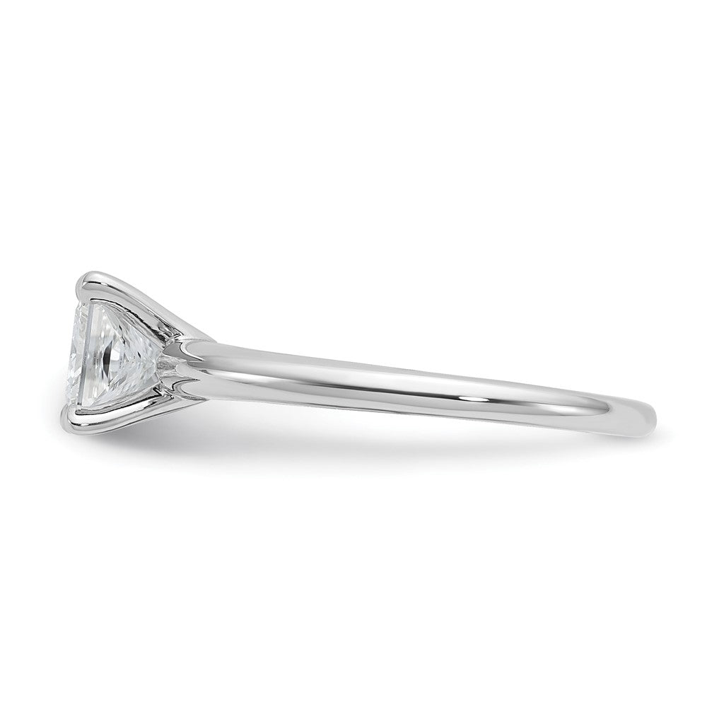 14K Weißgold 1 ct. zertifizierter im Labor gezüchteter Diamant VS/SI+ G+ Princess-Solitär-Verlobungsring