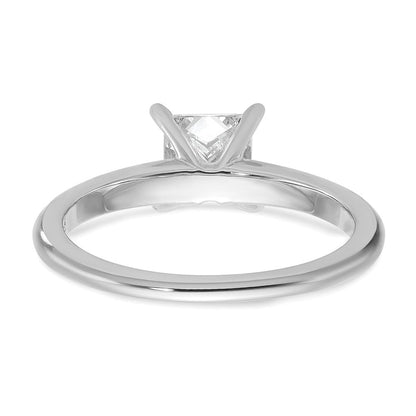 14K Weißgold Verlobungsring mit 1 ct. Diamant im Princess-Schliff aus dem Labor, VS/SI+ G+, Solitär