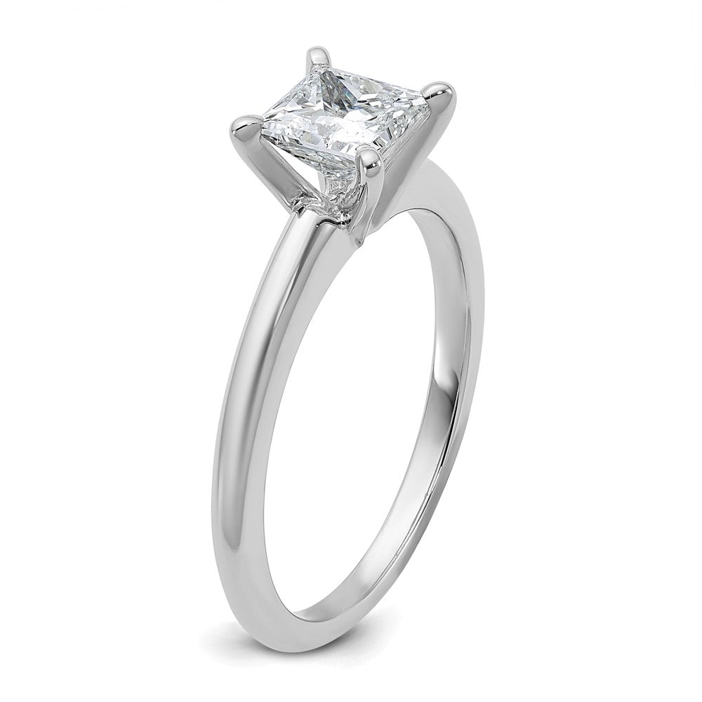 14K Weißgold Verlobungsring mit 1 ct. Diamant im Princess-Schliff aus dem Labor, VS/SI+ G+, Solitär