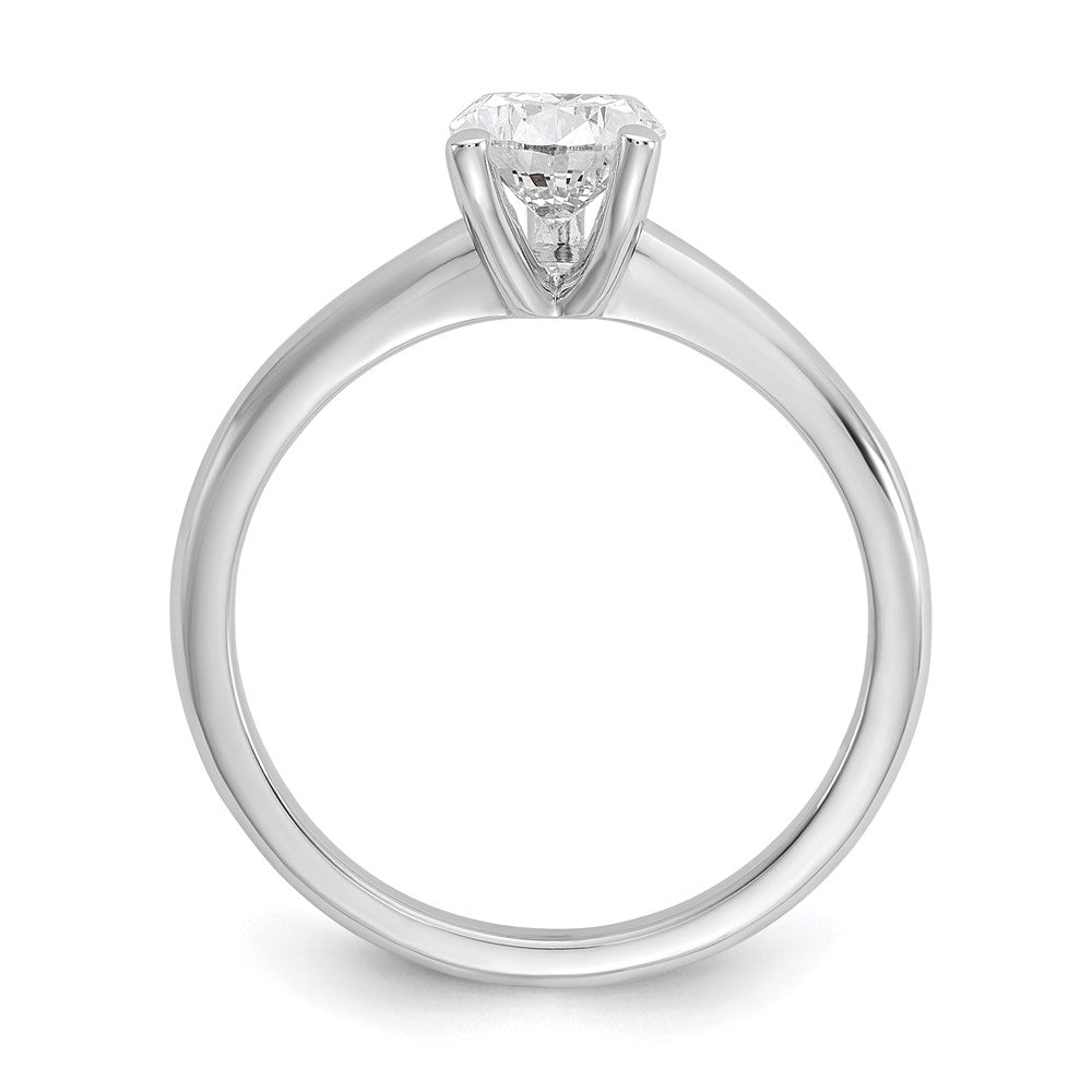 14K Weißgold Verlobungsring mit 1 ct. im Labor gezüchtetem Diamant, VS/SI+ G+, Solitär im Birnenschliff