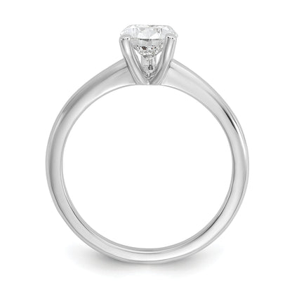 14K Weißgold Verlobungsring mit 1 ct. zertifiziertem im Labor gezüchtetem Diamant VS/SI+ G+ im Birnenschliff, Solitär