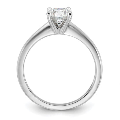 14K Weißgold Verlobungsring mit 1 ct. zertifiziertem im Labor gezüchtetem Diamant VS/SI+ G+ im Rundschliff, Solitär