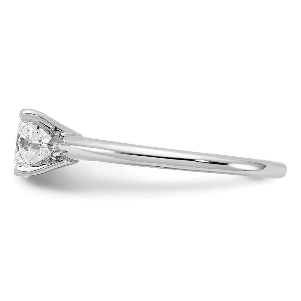 14K Weißgold Verlobungsring mit 1 ct. im Rundschliff Labordiamant, VS/SI+ G+, Solitär