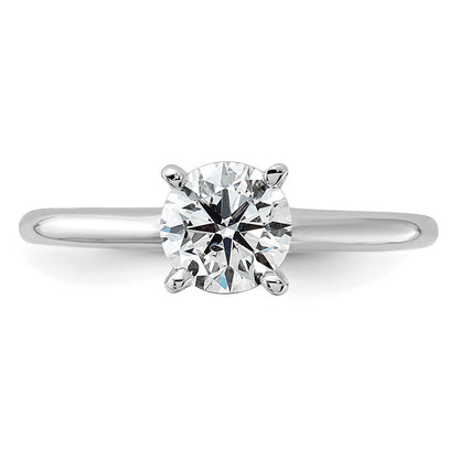 14K Weißgold Verlobungsring mit 1 ct. im Rundschliff Labordiamant, VS/SI+ G+, Solitär