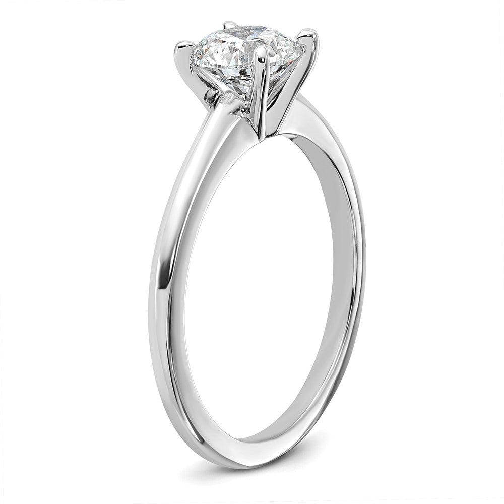 14K Weißgold Verlobungsring mit 1 ct. im Rundschliff Labordiamant, VS/SI+ G+, Solitär