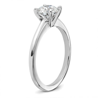 14K Weißgold Verlobungsring mit 1 ct. zertifiziertem im Labor gezüchtetem Diamant VS/SI+ G+ im Rundschliff, Solitär