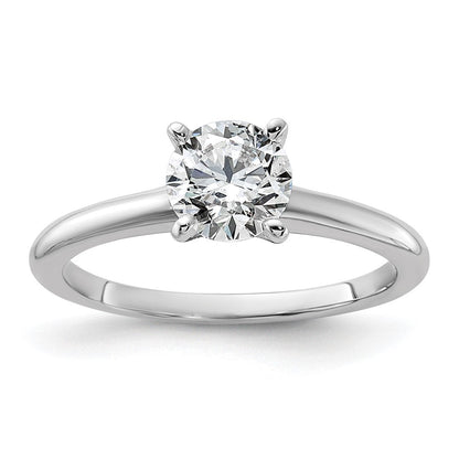 14K Weißgold Verlobungsring mit 1 ct. im Rundschliff Labordiamant, VS/SI+ G+, Solitär