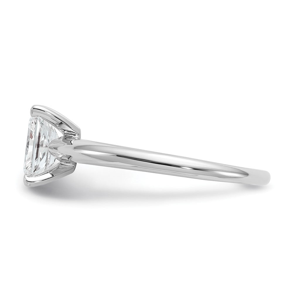 14K Weißgold Verlobungsring mit 1 ct. im Radiant-Schliff, Labordiamant Solitär VS/SI+ G+