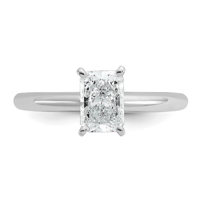 14K Weißgold Verlobungsring mit 1 ct. zertifiziertem, im Labor gezüchtetem Diamant VS/SI+ G+ im Radiant-Solitär-Schliff