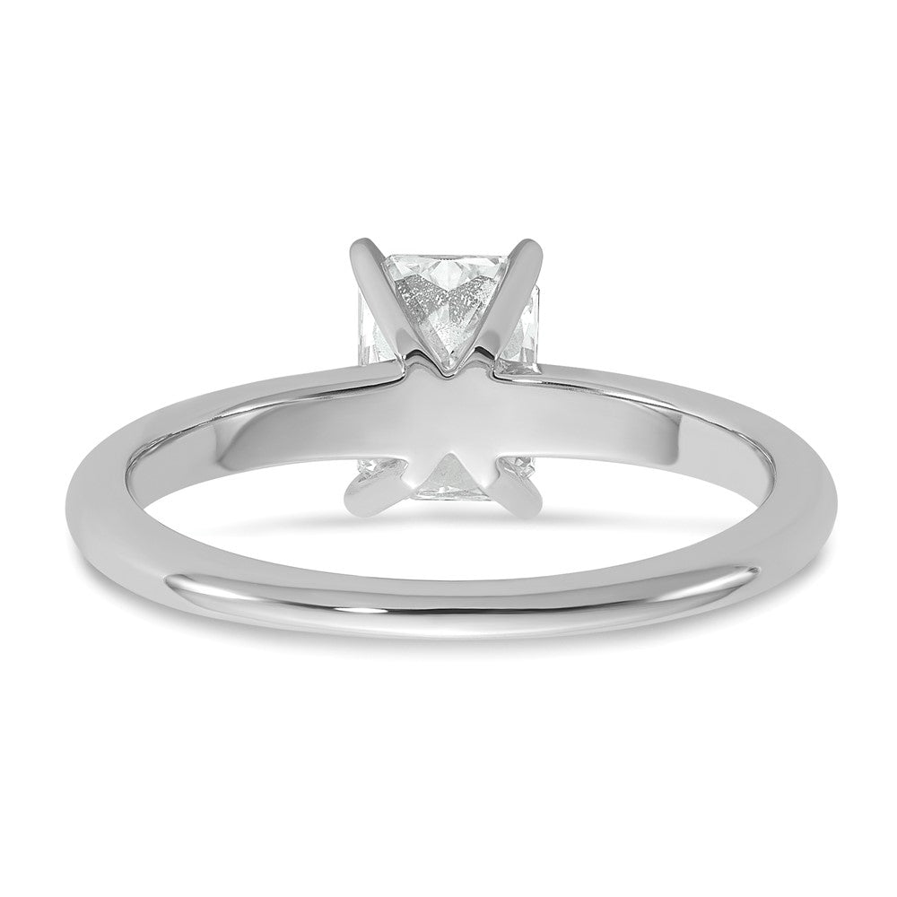 14K Weißgold Verlobungsring mit 1 ct. im Radiant-Schliff, Labordiamant Solitär VS/SI+ G+