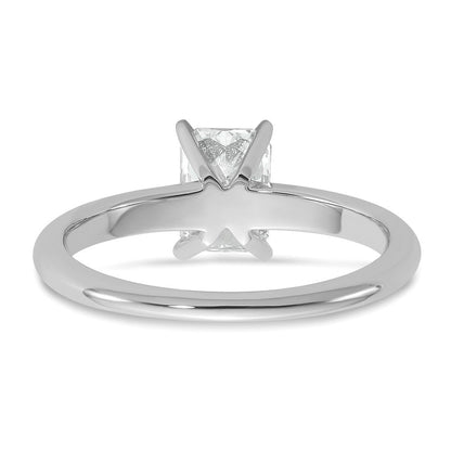 14K Weißgold Verlobungsring mit 1 ct. zertifiziertem, im Labor gezüchtetem Diamant VS/SI+ G+ im Radiant-Solitär-Schliff