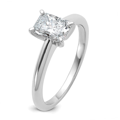 14K Weißgold Verlobungsring mit 1 ct. im Radiant-Schliff, Labordiamant Solitär VS/SI+ G+