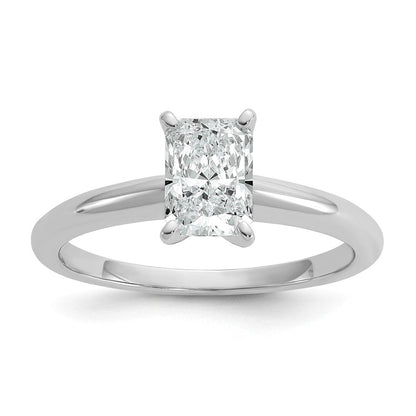 14K Weißgold Verlobungsring mit 1 ct. im Radiant-Schliff, Labordiamant Solitär VS/SI+ G+