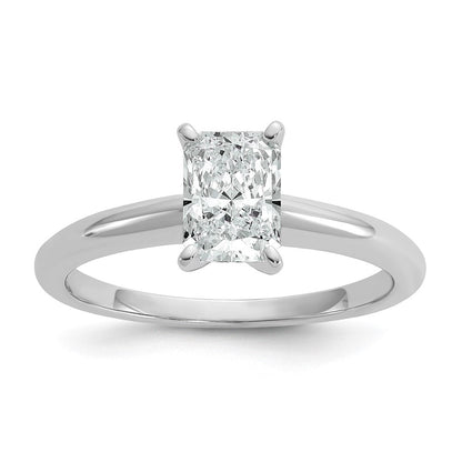 14K Weißgold Verlobungsring mit 1 ct. zertifiziertem, im Labor gezüchtetem Diamant VS/SI+ G+ im Radiant-Solitär-Schliff