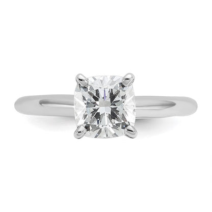 14K Weißgold 1,5 ct. zertifizierter, im Labor gezüchteter Diamant VS/SI+ G+ Cushion-Solitär-Verlobungsring