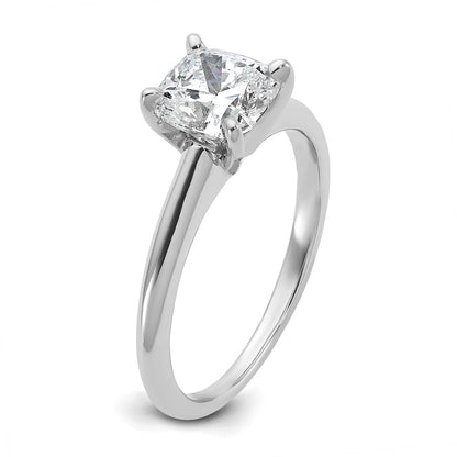 14K Weißgold Verlobungsring mit 1,5 ct. Labordiamant VS/SI+ G+ im Kissenschliff, Solitär