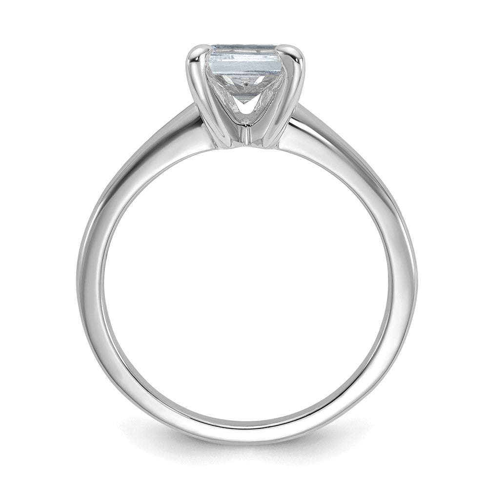 14K Weißgold 1,5 ct. Labor gezüchteter Diamant VS/SI+ G+ Smaragdschliff Solitär Verlobungsring