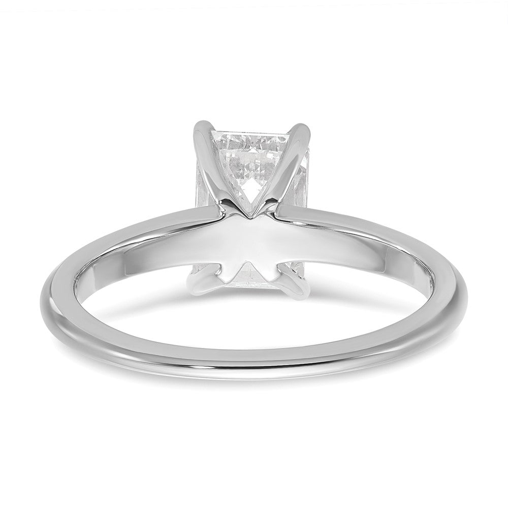14K Weißgold 1,5 ct. zertifizierter, im Labor gezüchteter Diamant VS/SI+ G+ Emerald-Solitär-Verlobungsring