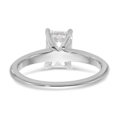 14K Weißgold 1,5 ct. zertifizierter, im Labor gezüchteter Diamant VS/SI+ G+ Emerald-Solitär-Verlobungsring