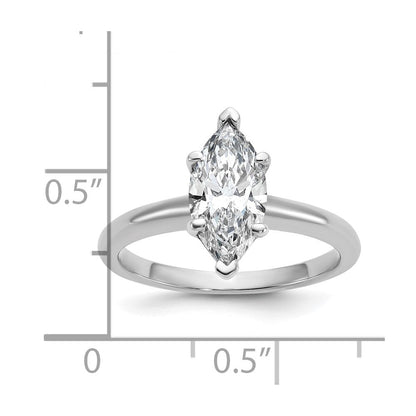 14K Weißgold Verlobungsring mit 1,5 ct. im Labor gezüchtetem Diamant, VS/SI+ G+, Marquise-Solitär