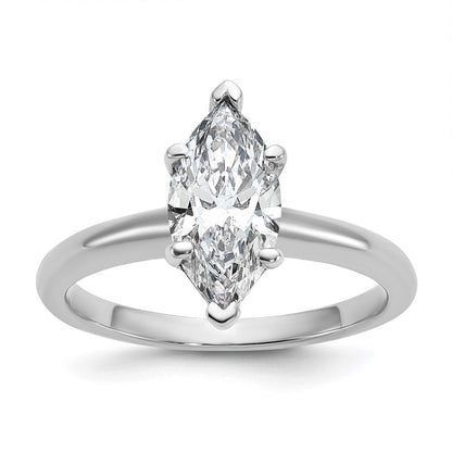 14K Weißgold 1,5 ct. zertifizierter im Labor gezüchteter Diamant VS/SI+ G+ Marquise-Solitär-Verlobungsring
