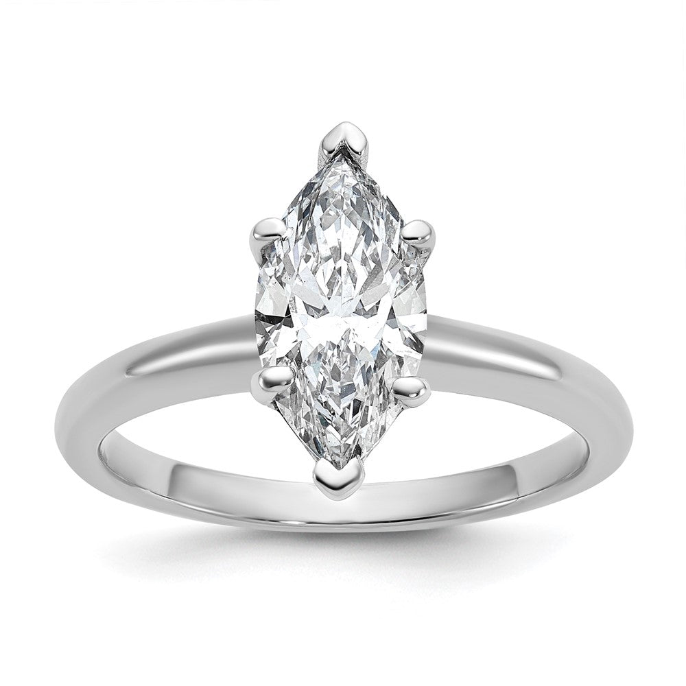 14K Weißgold Verlobungsring mit 1,5 ct. im Labor gezüchtetem Diamant, VS/SI+ G+, Marquise-Solitär