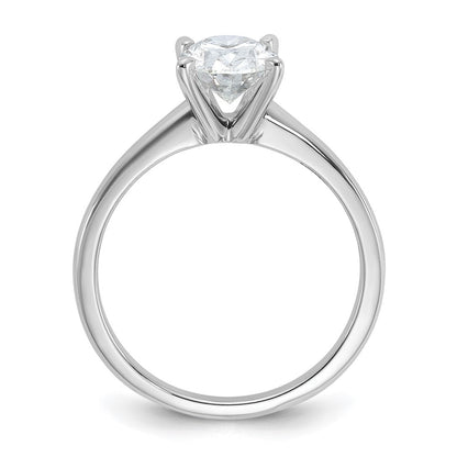 14K Weißgold Verlobungsring mit 1,5 ct. laborgezüchtetem Diamanten im Ovalschliff, Solitär, VS/SI+ G+